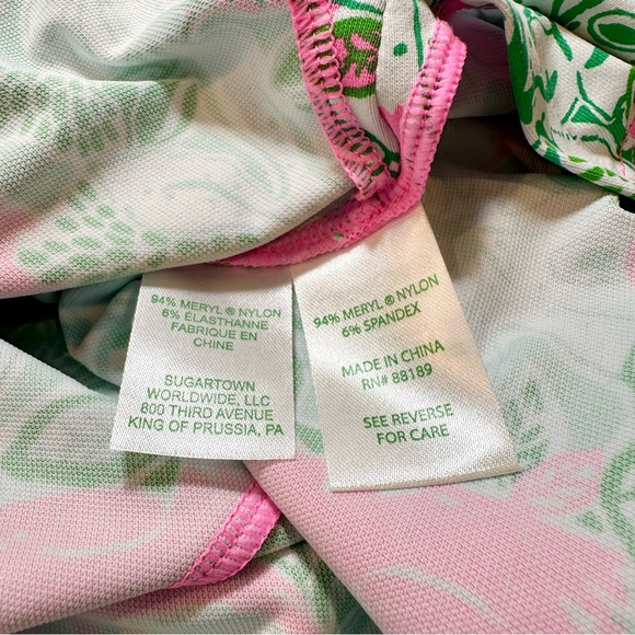 Lilly Pulitzer Karina Tunic Botanical Green Just Wing It - Picture 14 of 15